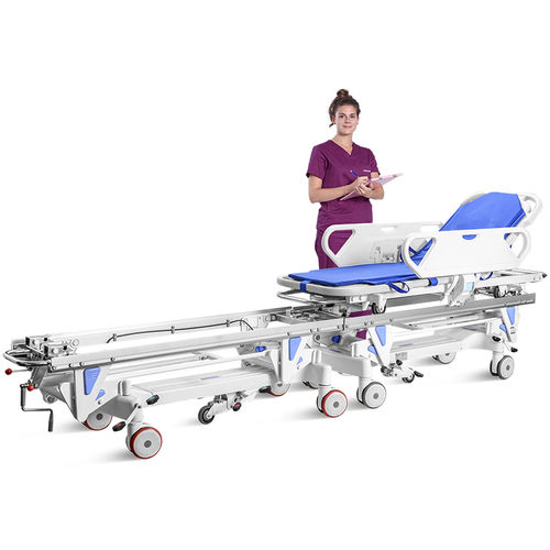 Тележка-каталка перекладчик пациента - SKB041 - Jiangsu Saikang Medical Equipment - для трансфера пациента / ручная / с регулируемой спинкой