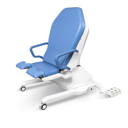 Гинекологический диагностический стол - A99-6 - Jiangsu Saikang Medical Equipment - электрический / с регулируемой высотой / на роликах