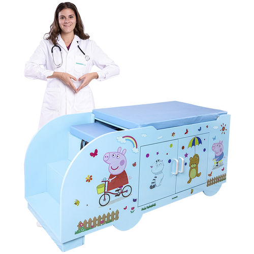 Педиатрический диагностический стол - X20 - Jiangsu Saikang Medical Equipment - ручной / эргономичный / с ящиком для хранения