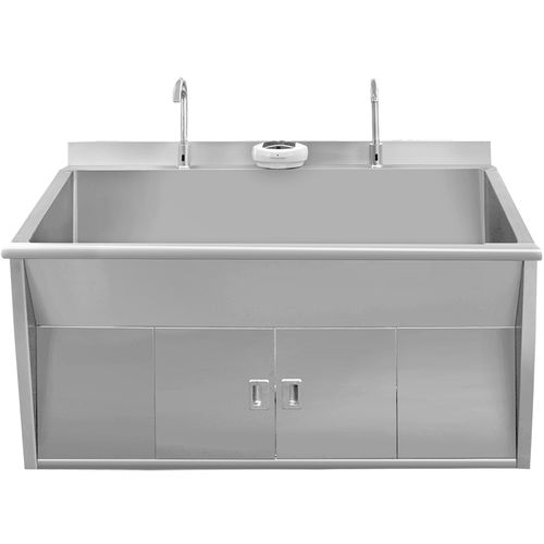 Лабораторная кухонная раковина - SKH036 - Jiangsu Saikang Medical Equipment - медицинская / для мусороприемного помещения / 2 места