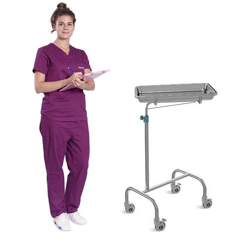 Медицинская тележка - SKH038-2 - Jiangsu Saikang Medical Equipment - подъемная / многофункциональная / из нержавеющей стали