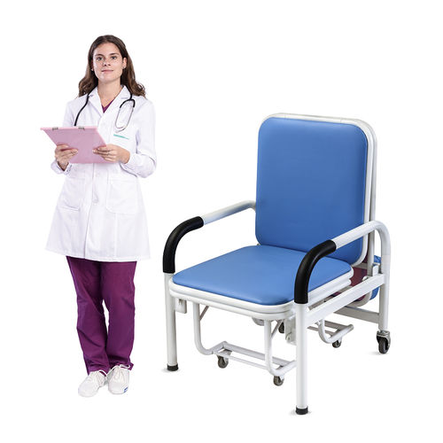 Стул с подлокотниками - SKE001 - Jiangsu Saikang Medical Equipment - на колесиках / с высокой спинкой / складной