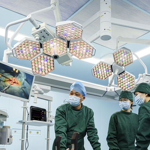 Потолочный хирургический светильник - SK-LLD0503E - Jiangsu Saikang Medical Equipment - светодиодный / галогенный / для стоматологии