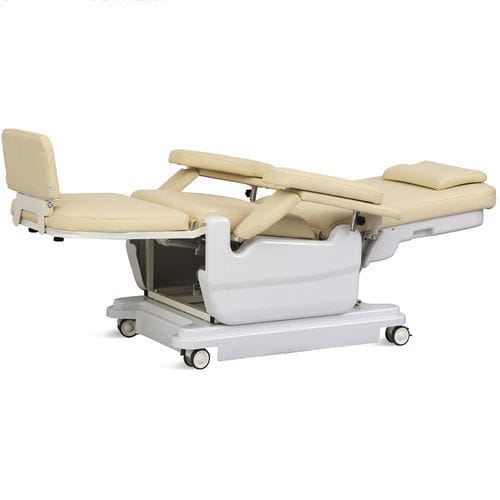 Электрическое кресло для забора крови - SKE-131 - Jiangsu Saikang Medical Equipment - 2 секции / с опорой для голеней / на роликах