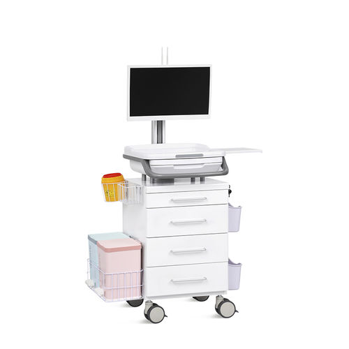 Медицинская компьютерная тумба - SKR-R01 - Jiangsu Saikang Medical Equipment - для ноутбука / для цифрового планшета / приспособления