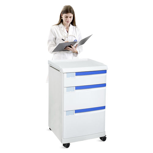 Прикроватный столик на роликах - SKS038 - Jiangsu Saikang Medical Equipment - с выдвижными ящиками