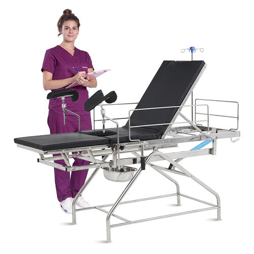 Гинекологический диагностический стол - A046-2 - Jiangsu Saikang Medical Equipment - ручной / с регулируемой спинкой / с фиксированной высотой