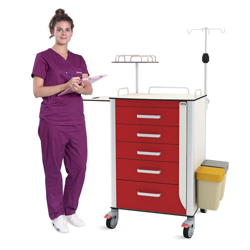 Тележка для больниц - SKR-ET580 - Jiangsu Saikang Medical Equipment - для неотложной помощи / для интенсивной терапии / хирургическая