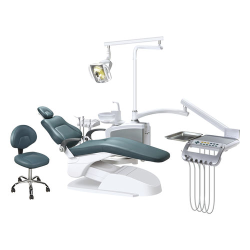 Стоматологическая установка с электрическим креслом - SDL-C0239 - Jiangsu Saikang Medical Equipment - с гибким подголовником / с аппаратом для гигиены / со светодиодной подсветкой