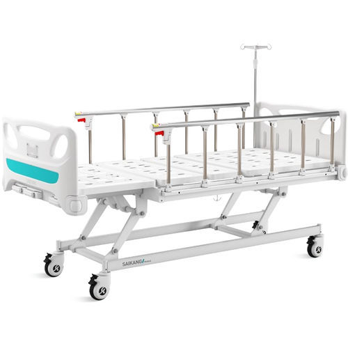 Кровать для больниц - K3k - Jiangsu Saikang Medical Equipment - ручная / с регулируемой высотой / на роликах