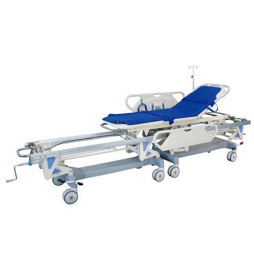 Тележка-каталка для трансфера пациента - YFTC-J2C - Jiangsu Yongfa Medical Equipment Technology - ручная / с регулируемой высотой / с боковыми ограждениями