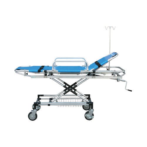 Транспортная тележка-каталка - YFTC-J2A - Jiangsu Yongfa Medical Equipment Technology - ручная / с регулируемой высотой / складная