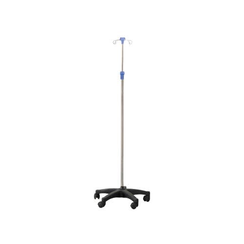 Стойка для сыворотки на роликах - YFQ-033 - Jiangsu Yongfa Medical Equipment Technology - 4 крюка / из нержавеющей стали