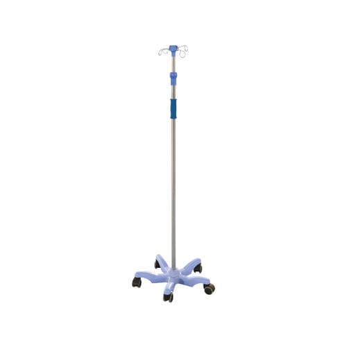 Стойка для сыворотки на роликах - YFQ-030 - Jiangsu Yongfa Medical Equipment Technology - 4 крюка / из нержавеющей стали