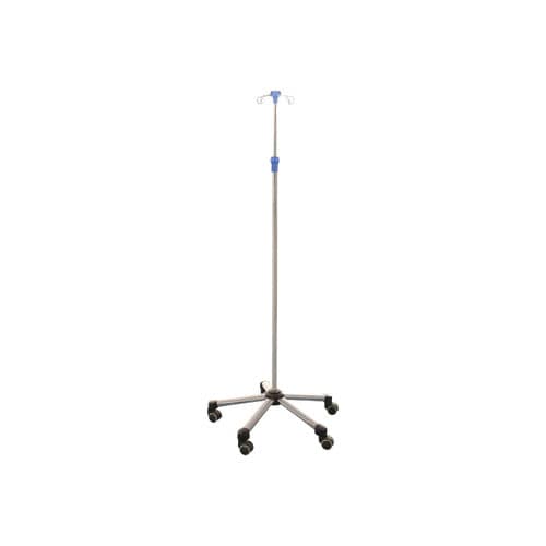 Стойка для сыворотки на роликах - YFQ-029 - Jiangsu Yongfa Medical Equipment Technology - 4 крюка / из нержавеющей стали
