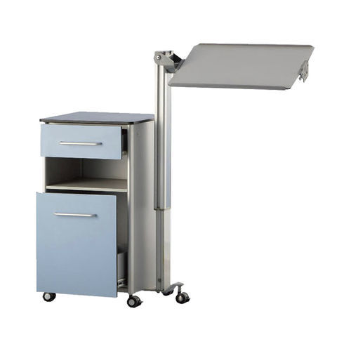 Прикроватный столик на роликах - YFZT008 - Jiangsu Yongfa Medical Equipment Technology - с выдвижными ящиками / с накроватным столиком