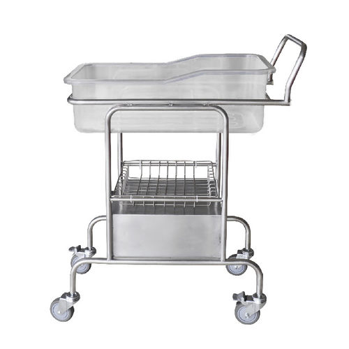 Медицинская люлька на роликах - YFY126L - Jiangsu Yongfa Medical Equipment Technology - с фиксированной высотой / с ящиком для хранения / из нержавеющей стали