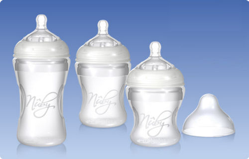Бутылочка с соской из силикона - SoftFlex™ Silicone Nurser™  - Nuby
