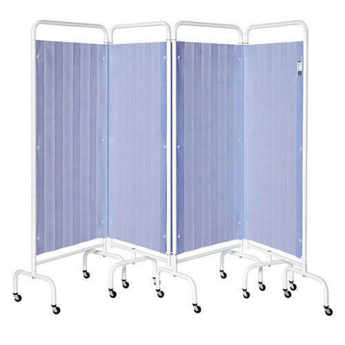 Медицинская ширма на роликах - Sun-MFS4 - Sunflower Medical - складная / 4 стенки / со шторой