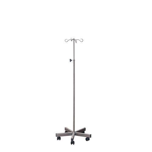 Стойка для сыворотки на роликах - Sun-IV09 - Sunflower Medical - 4 крюка / из нержавеющей стали