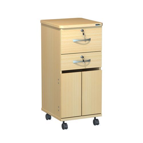 Прикроватный столик на роликах - Sun-BLS1-COLOUR-KA - Sunflower Medical - с отсеками