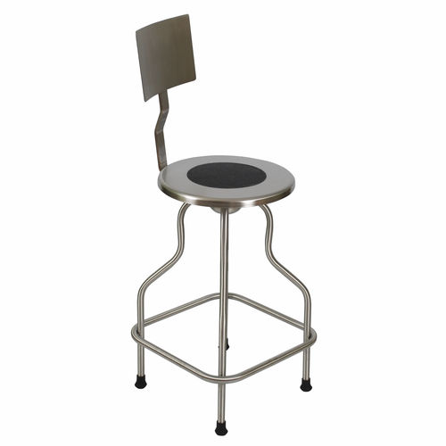 Табурет для медицинского кабинета - SS6700 - UMF Medical - со спинкой / из нержавеющей стали