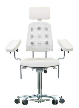Ручное кресло для забора крови - WS 9220 LIGHT GREY - Werksitz - на роликах / с регулируемой высотой