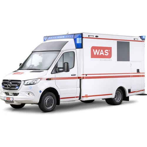 Машина скорой помощи с отсеком - WAS 500  - WAS - Wietmarscher Ambulanz- und Sonderfahrzeug - с 4 носилками / с кислородной терапией / дизельная