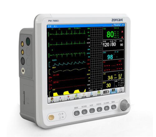 Переносной многопараметрический монитор пациента - PM-7000D - Zoncare Electronics - для ЭКГ / RESP / TEMP