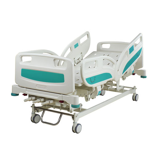 Кровать для больниц - ALK-AA301FZE - Zhongshan Aolike Medical Equipment Technology - ручная / с регулируемой высотой / на роликах