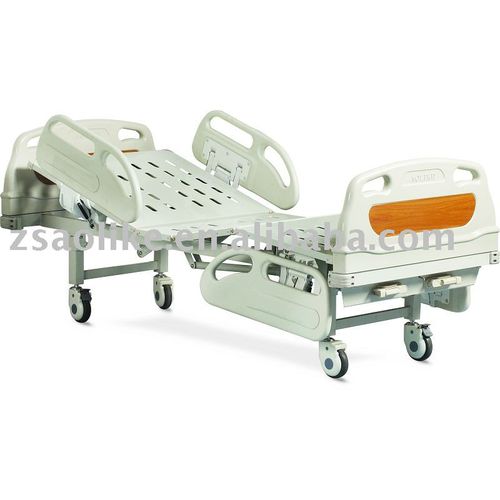 Кровать для больниц - ALK06-A236P - Zhongshan Aolike Medical Equipment Technology - ручная / с регулируемой высотой / на роликах