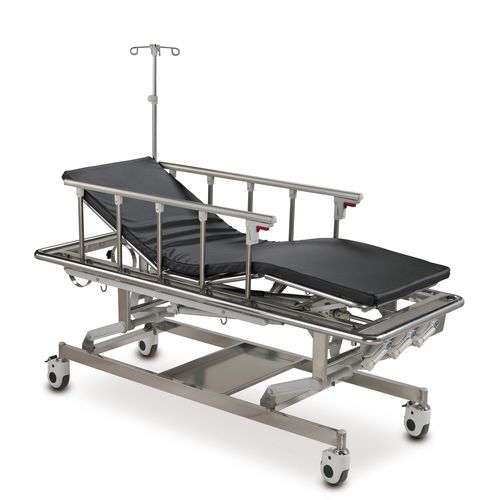 Транспортная тележка-каталка - ALK06-A105B - Zhongshan Aolike Medical Equipment Technology - ручная / с регулируемой высотой / с регулируемой спинкой