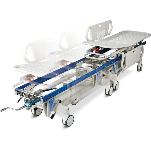Транспортная тележка-каталка - ALK06-H801 - Zhongshan Aolike Medical Equipment Technology - гидравлическая / с регулируемой высотой / с регулируемой спинкой