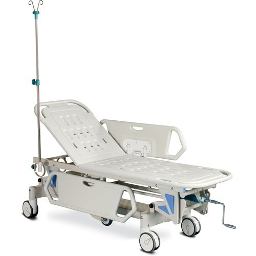 Тележка-каталка для неотложной помощи - ALK06-H800 - Zhongshan Aolike Medical Equipment Technology - гидравлическая / с регулируемой высотой / с регулируемой спинкой