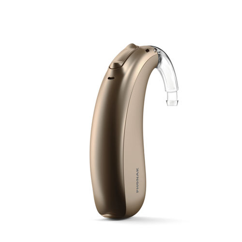 Слуховой аппарат BTE - Naída L-UP - Phonak - с Bluetooth® / индукционная катушка / бежевый