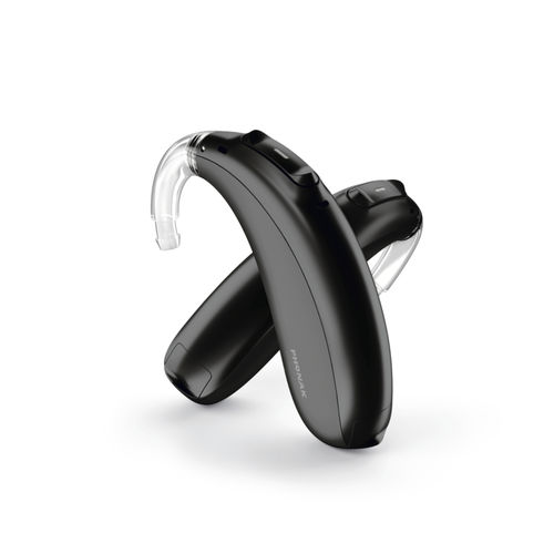 Слуховой аппарат BTE - Naída™ Link M - Phonak - с Bluetooth® / бежевый / черный