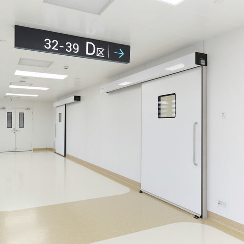 Пламестойкая дверь - Hermética EI - MANUSA Automatic Doors - герметичная / для больницы / раздвижная