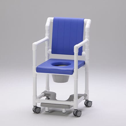 Стул для душа с подлокотниками - SCC 250 PS FT PR - RCN Medizin - на колесиках / с отверстием для туалета / с ведром