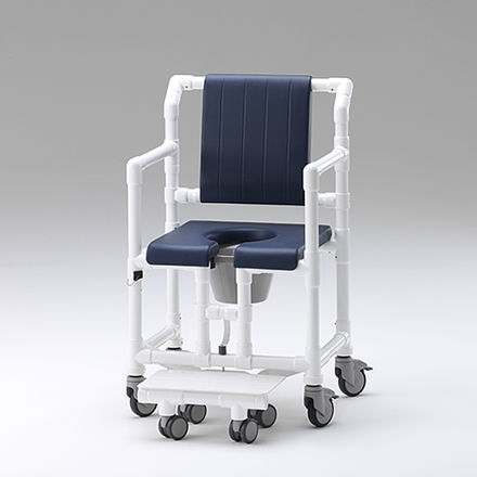 Стул для душа с подлокотниками - SCC 250 XL PPG - RCN Medizin - на колесиках / с выдвижной подставкой для ног / с отверстием для туалета