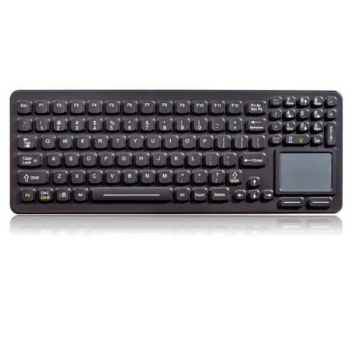 Медицинская клавиатура с сенсорной панелью - SLK-97-TP-BLK - IKEY - из силиконового каучука / USB / герметичная