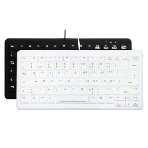 Медицинская клавиатура из силикона - AK-C4110 - Active Key GmbH - USB / для гигиены / моющаяся