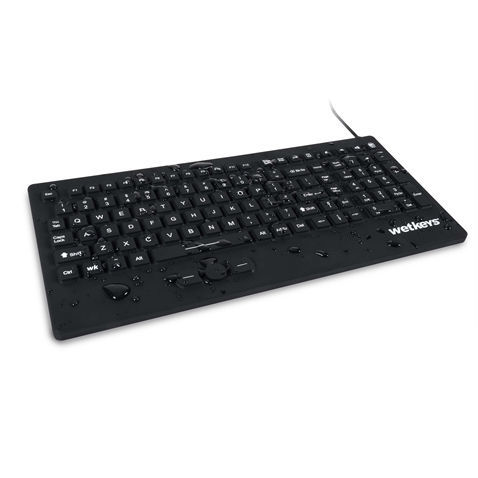 Медицинская клавиатура с цифровым блоком клавиатуры - KBWKRC105SPi-BK - WETKEYS - моющаяся / USB / водостойкая