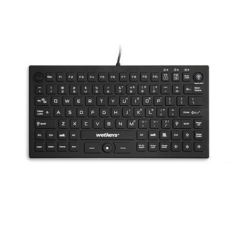 Медицинская клавиатура с цифровым блоком клавиатуры - KBWKRC89PB-BK - WETKEYS - из силикона / USB / водостойкая