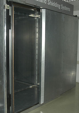 Дверь с РЧ-экраном - Holland Shielding Systems - для МРТ / для учреждений здравоохранения / раздвижная