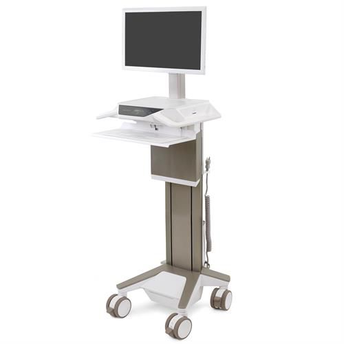 Компьютерная тумба для распределения лекарств - CareFit™ Pro - Ergotron - для панели ПК / на аккумуляторе / с регулируемой высотой