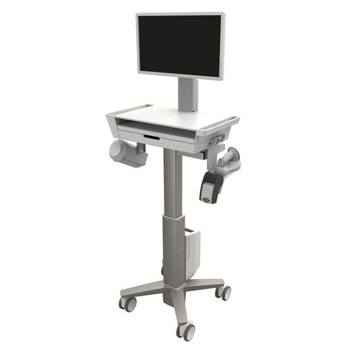 Компьютерная тумба для панели ПК - CareFit™ Slim 2.0   - Ergotron - на аккумуляторе / с регулируемой высотой / с выдвижным ящиком