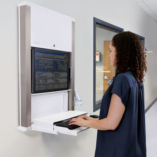 Медицинская информационная рабочая станция - CareFit™ Enclosure  - Ergotron - настенная / встраиваемая