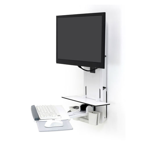 Медицинская информационная рабочая станция - StyleView® Sit-Stand - Ergotron - для ветеринарной визуализации / для лабораторий / с регулируемой высотой