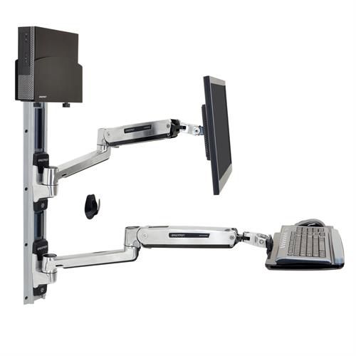 Медицинская информационная рабочая станция - LX Sit-Stand - Ergotron - настенная / наклонная