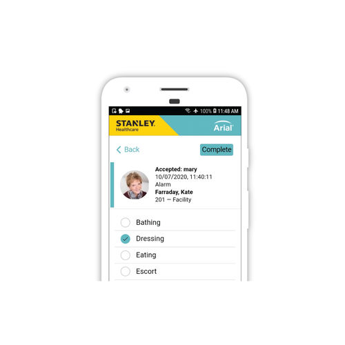 Приложение android для связи - Arial - Securitas Healthcare - для управления / с сигналом тревоги / для обеспечения безопасности